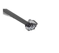 Estensione SW-Motech per piede laterale - Nero/Argento. Trident 660 (24-) / 800 (25-).