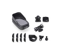 SW-Motech Kit di montaggio GPS universale con custodia per telefono - Braccio di presa da 2", per filettatura manubrio/specchietto