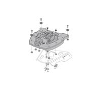 SW-Motech Piastra adattatore per ALU-RACK - Per bauletto TRAX. Nero.