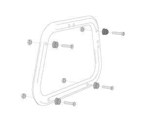 SW-Motech Kit adattatore per portapacchi EVO - 2 pz. Per valigie laterali in ABS AERO.