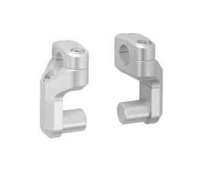 SW-Motech Vario barra posteriore per manubrio Ø 28 mm - Up/back variabile. Argento., argento