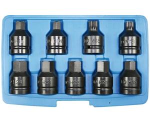 SW-Stahl 07942L Set di Inserti per Avvitatore a Impatto, 9 Pezzi