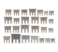 SW-Stahl 50128L Set Cunei per Martelli, Fissamanico in Metallo, 25 Pezzi