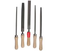 SW-Stahl 90902SB - Set di lime da officina, 5 pezzi, 300 mm, per metallo, manico in legno