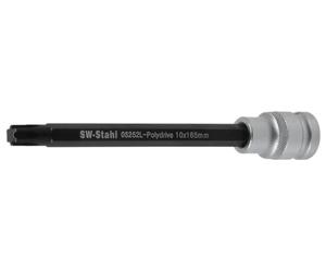 SW-Stahl Inserto Polydrive 1/2", 10 x 165 mm per Testata VAG, 05252L | Chiave a bussola per bulloni testata cilindri, bit lungo per motori Volkswagen e Audi, attacco quadro da 12,5 mm