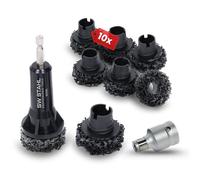 SW‑Stahl Kit pulitura mozzo ruota 10359L – 10 pezzi, punte abrasive, cuscinetti per lucidatura
