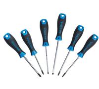 SW STAHL Set Cacciaviti Professionali da 6 Pezzi, Taglio, PH e Torx 32815L | Giravite in acciaio S2 con impugnatura ergonomica antiscivolo, punta magnetica nera e lama cromata opaca ultra resistente