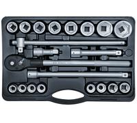 SW-Stahl Set Chiavi a Bussola 3/4 " 21 Pz. Scatola Cricchetto Box Cassetta