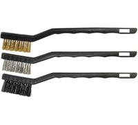SW STAHL Set di 3 Pennelli, Spazzole in Ottone, Acciaio e Plastica