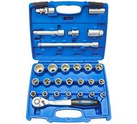 SW-Stahl, Set di chiavi a bussola industriali, cromo-vanadio, 07624L