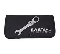 SW-Stahl 03540L - Set di chiavi a cricchetto combinate, 8-19 mm, 12 pezzi, versione corta, con giunto I corto, 72 denti, chiave a forchetta con cricchetto ad anello, set di chiavi combinate