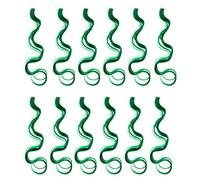 SWACC 12 extension per capelli ricci ondulati, monocolore, con clip, extension sintetiche colorate (verde)