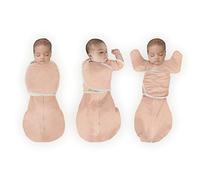 SwaddleDesigns Omni Swaddle Sack, Arms Up Mezza Lunghezza Maniche & Polsini a muffola, Facile transizione Swaddle Swaddle, Blush Mélange, 0-3 mesi