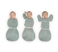 SwaddleDesigns - Sacco Omni a 6 vie per neonato con maniche avvolgenti e polsini a guanto, facile transizione, Miglior sonno per neonati e ragazze, giadeite Jaspeada, S, 0-3 mesi