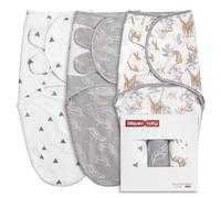 Swaddles - Sacco nanna per neonati, 0-3 mesi, Oeko-Tex 100, unisex, confezione da 3 pannelli, 100% cotone biologico, Esplorazione della giungla, Small