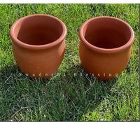 SWADESHI BLESSINGS Set di 2 pezzi di argilla kullar non smaltata, per latte, tè, caffè, fango, Mitti Ke, articolo yurvedico (con finitura a specchio) (150 ml) (set da 2)