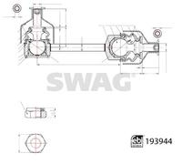 SWAG Barra Stabilizzatrice Posteriore Sinistra Per Volvo V60 155 157