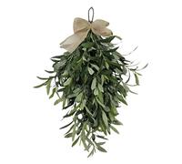 Swag De Porte a Forma Di Oliva, Swag Di Natale a Forma Di - Corona Pendente con - Corona Di Swag Di Oliva Verde Di 60 cm/23,62 pollici, Decorazione Della Ghirlanda Di Vacanze P
