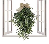Swag en Forme de Larme d'Oliva - Pendentif Olive Artificielle Décorative 60 cm | Guirlande de Vacances Couronne Verte pour Maison Mariage Noël Fête Bureau Jardin