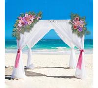 Swag floreale artificiale del fiore dell'arco di nozze di 2 pezzi per le