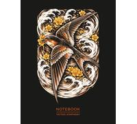 Swallow Tattoo Notebook - Japanese Style Art Journal: Flying Swallow Design Inspired by Traditional Tattoo Art