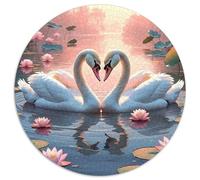 Swan 1000 Pezzis Rotonda Puzzle Classico Animali Di Tutto Il Mondo Per Educativo Per Adulti Difficile E Impossibile Idea Regalo Per Lei O Lui 1000pcs (67.5x67.5cm)