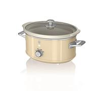 Swan 3.5L Retro Slow Cooker, Colore: Panna