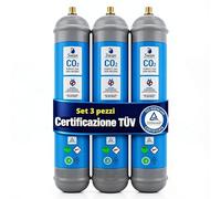 Swan - Bombole CO2 600g per Gasatore - Set Risparmio 3 Pezzi - E290 Alimentare M11x1 - Fino a 120L per Bombola - Compatibile Universale - Certificata TUV