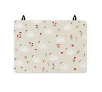 Swan Copertura superiore per fornello elettrico, romantico, fantasioso fiore cuore primavera bianco impermeabile copertura per piccoli spazi cucina cucina cucina essenziale per cucinare 71 x 50 cm