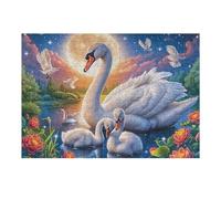 Swan Family Puzzle 300 Pezzi Per Ragazzi Magical Cosmic Creatures Gioco Educativo Creativo Intelligenza E Manualità Idea Regalo Per Figlio A Compleanno 300 PCS
