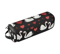 Swan Heart Black Red Hot Hair Tools Borsa da viaggio per raddrizzatore Ferro piatto Ferro arricciacapelli Asciugacapelli e accessori per lo styling Accessori Organizzatore Donne Essenziali da viaggio