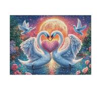 Swan Heart Puzzle 500 Pezzi Relax E Divertimento Adulti Splendid Celestial Critters Rompicapo Antistress Attività Per Il Weekend Regalo Per Amici E Parenti 500 PCS