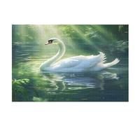 Swan Jigsaw Puzzle 1000 Pezzi Per Adulti Gioco Jigsaw Toys Adolescenti Puzzles Gifts Decorazione Murale (75×50cm)