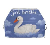 Swan Just Breathe - Copertura per barbecue da 165 cm, impermeabile, resistente, antistrappo, resistente allo sbiadimento, con coulisse regolabile per polvere e vento