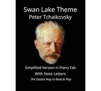 Swan Lake Theme - Peter Tchaikovsky: Simplified Version in Piano Tab with Note Letters - The Easiest Way to Read & Play