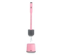 Swan Lynsey SWFC1001QOCN Queen of Clean - Scopino per WC con dispenser di soluzione detergente ricaricabile, setole in silicone anti-intasamento, anti-goccia, colore: rosa