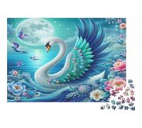 Swan Moon 1000 Pezzo Puzzle Recycled Fantasy World Anziano Puzzles Accessori per Gioco di Festa Developing Bambini‘s Intelligence Educational Fun 38x26cm/1000pcs