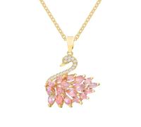 Swan Necklace - Animal Necklaces | Bird Necklaces | Cute Animal Bird Necklace Shiny Jewelry Collection | Pendant Necklaces | Women Dazzling Swan Pendant Adjustable Elegant Necklace For Mother Wife