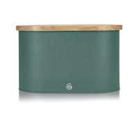 Swan Nordic Cestino, Coperchio per Tagliere in bambù, Portapane in Acciaio al Carbonio Pane Viennese, Design Moderno, Verde, Taglia Unica