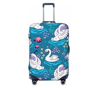 Swan On The Pond, coperture elastiche per valigie da viaggio, 45-81 cm, Nero , M