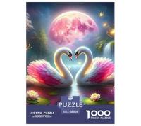 Swan Puzzle 1000 Pezzi Puzzle Adulti Impegnativo E Difficile Per Straordinario Regalo Per Amore E Amico 38x26cm/1000pcs