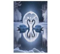 Swan Puzzle Games for Adults E Bambini - for Creativity And Mindfulness - Challenging Jigsaw Puzzles 1000 Pezzi for Family 78×53cm
