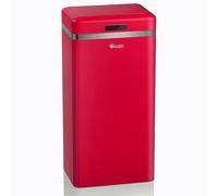 Swan Retro Pattumiera da Cucina Automatica, Sensore di Movimento, 45 Litri, Metallico, Cestino della Spazzatura Intelligente per il Riciclaggio di Grande Capacità, Design Vintage, Rosso