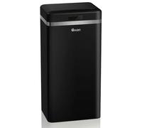 Swan Retro Pattumiera da Cucina Automatica, Sensore di Movimento, 45 Litri, Metallico, Cestino della Spazzatura Intelligente per il Riciclaggio di Grande Capacità, Design Vintage, Nero