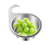 Swan Sink Strainer Basket, Stainless Steel Food Trap, Fine Mesh Corner Filter, 8,66 x 5,51 x 2,17 pollici Compact Catcher, Multi Use Drain Tool for Cleaning, Rinsing, Waste Collection