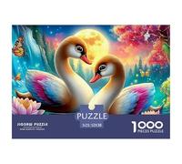 Swan Spectacular 1000-Piece Jigsaw Puzzles for Adults Showcasing The Spectrum of Impossible-to-Difficult Challenging Puzzle Games - These Spectacular Jigsaw Puzzles Engage Adults And Kids Age 12