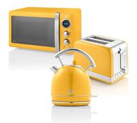 Swan Strp2070yelneu Set colazione retrò bollitore + tostapane + microonde giallo
