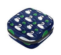 Swan Swimming in The Lotus Pool Night First Period Kit per ragazze, salvaslip assorbenti, borsa mestruale, porta assorbenti con cerniera, organizer per tovaglioli sanitari