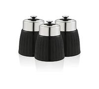 SWAN SWKA1024BN - Set di 3 contenitori retrò, colore: Nero