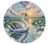 Swan1000 Piece Jigsaws Puzzles 1000 Pieces for Adults And Kids Jigsaw SwanUnique Challenge Games Gifts 1000pcs (67.5x67.5cm)